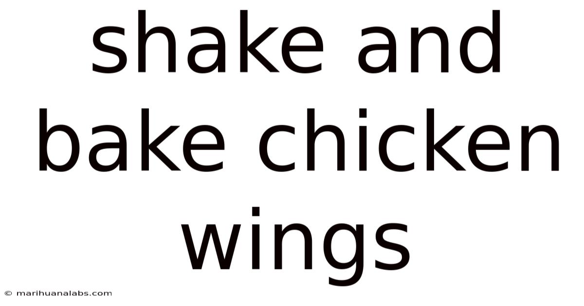 Shake And Bake Chicken Wings