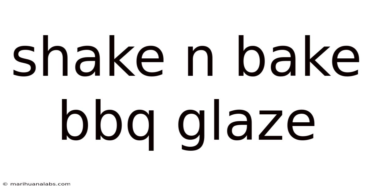 Shake N Bake Bbq Glaze