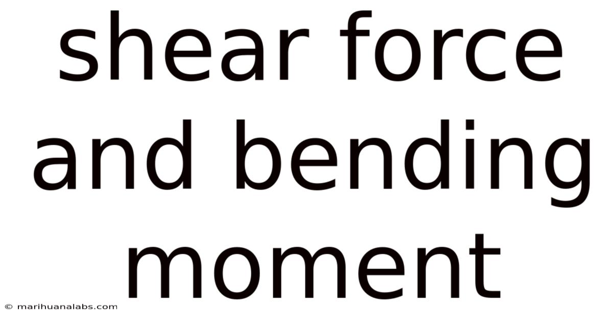 Shear Force And Bending Moment