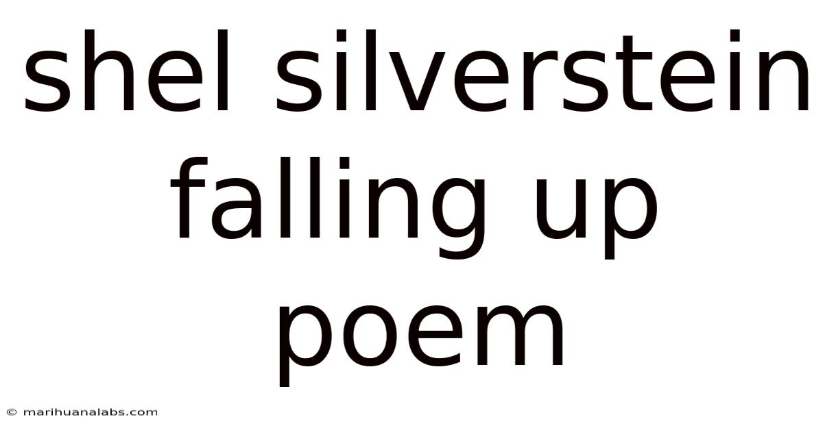 Shel Silverstein Falling Up Poem