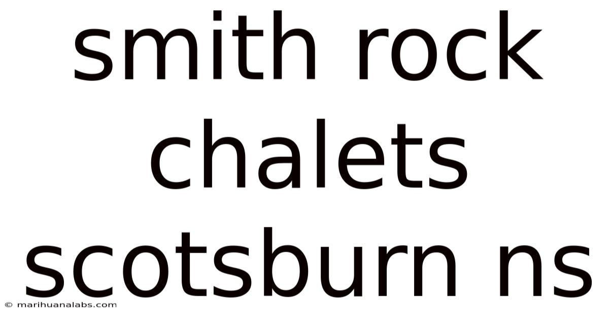 Smith Rock Chalets Scotsburn Ns