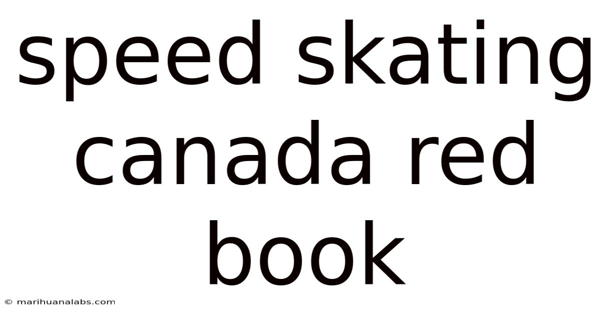 Speed Skating Canada Red Book