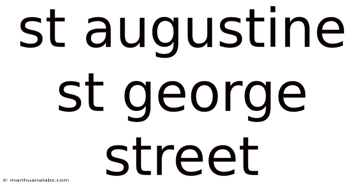 St Augustine St George Street