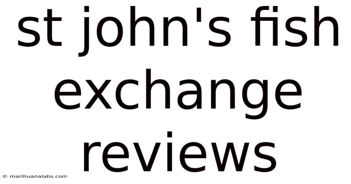 St John's Fish Exchange Reviews
