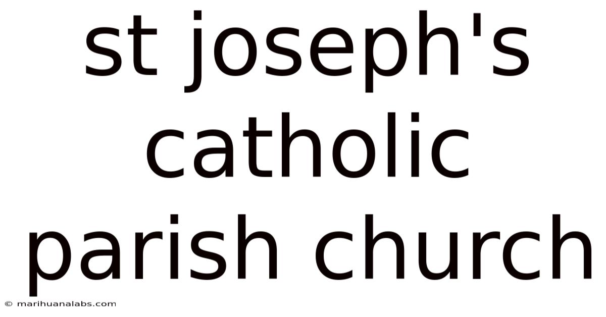 St Joseph's Catholic Parish Church