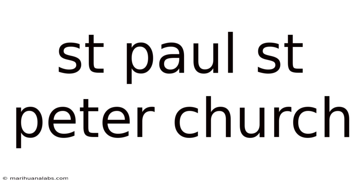 St Paul St Peter Church