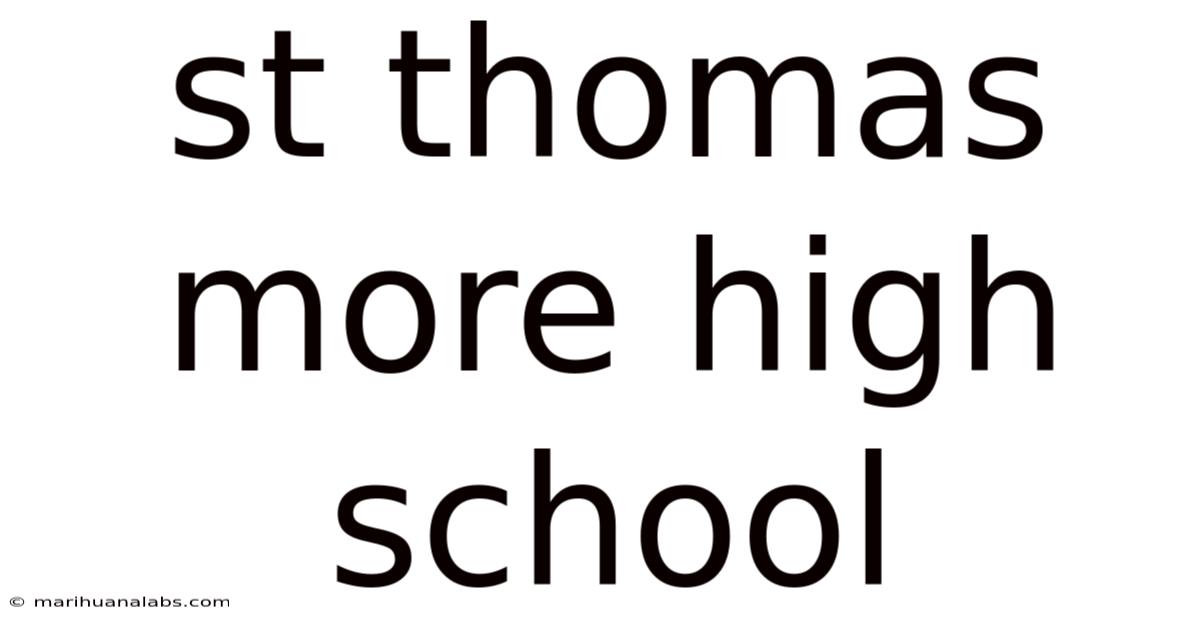 St Thomas More High School