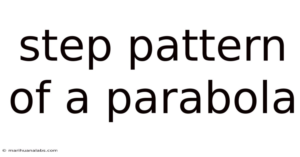 Step Pattern Of A Parabola