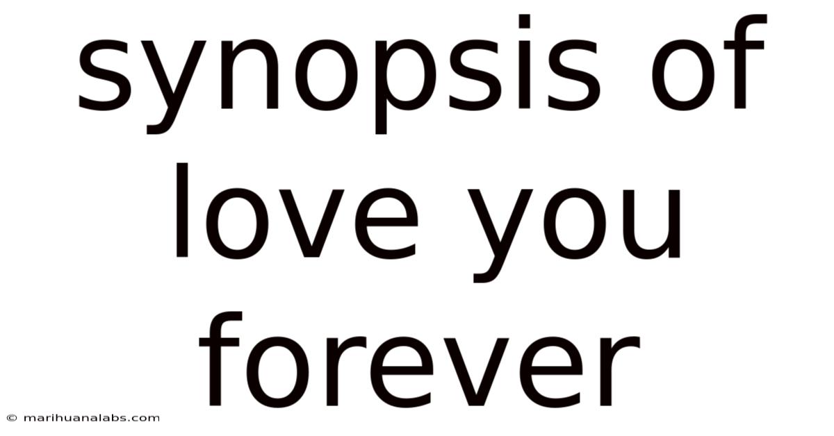 Synopsis Of Love You Forever