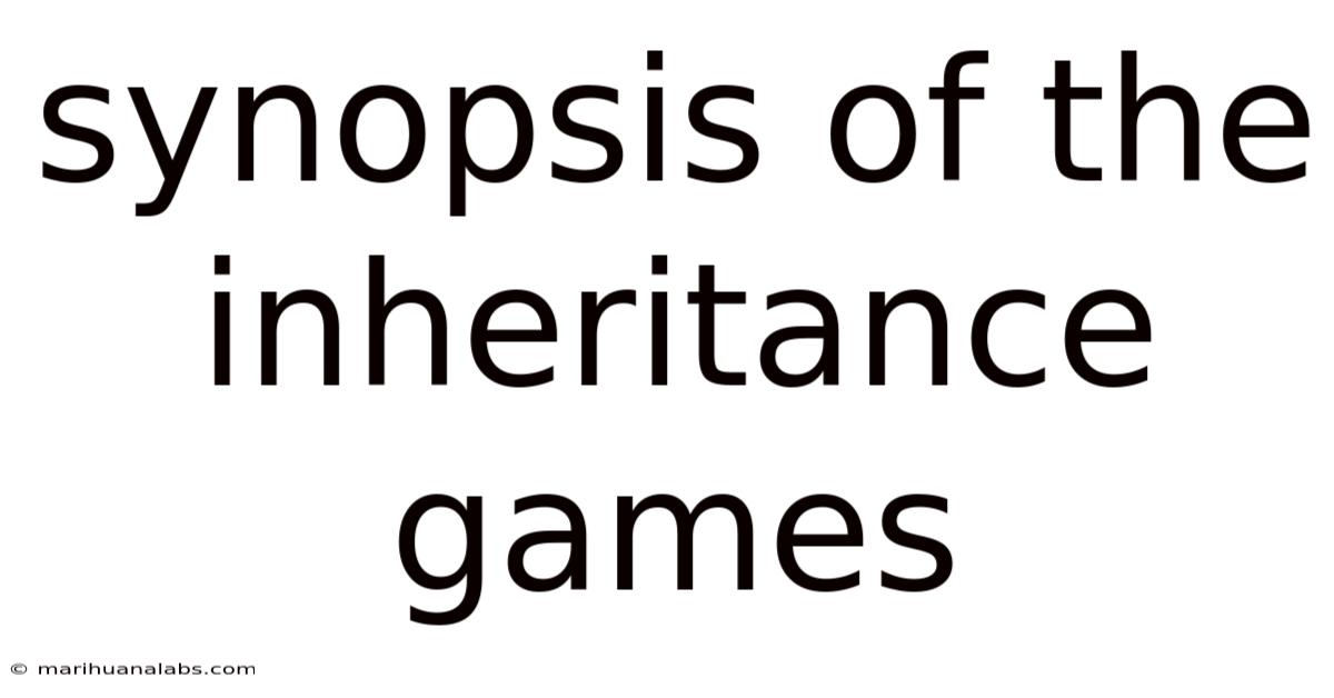 Synopsis Of The Inheritance Games