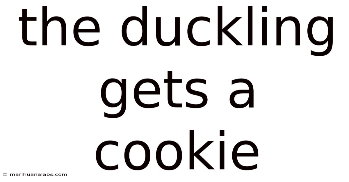 The Duckling Gets A Cookie