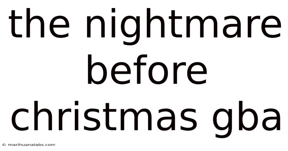 The Nightmare Before Christmas Gba