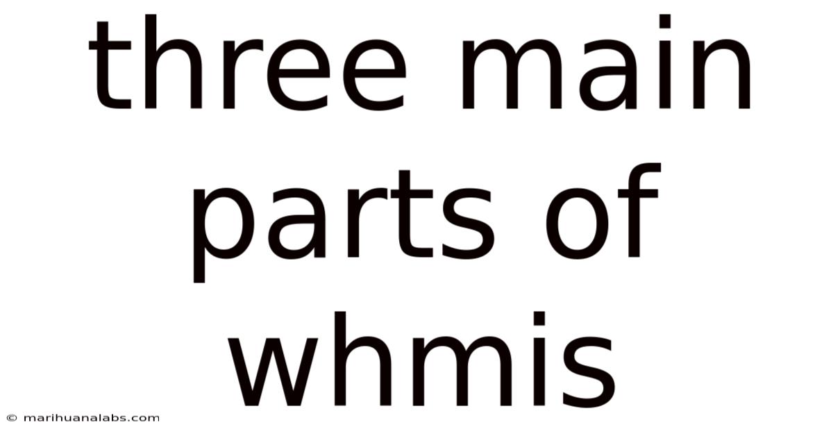 Three Main Parts Of Whmis