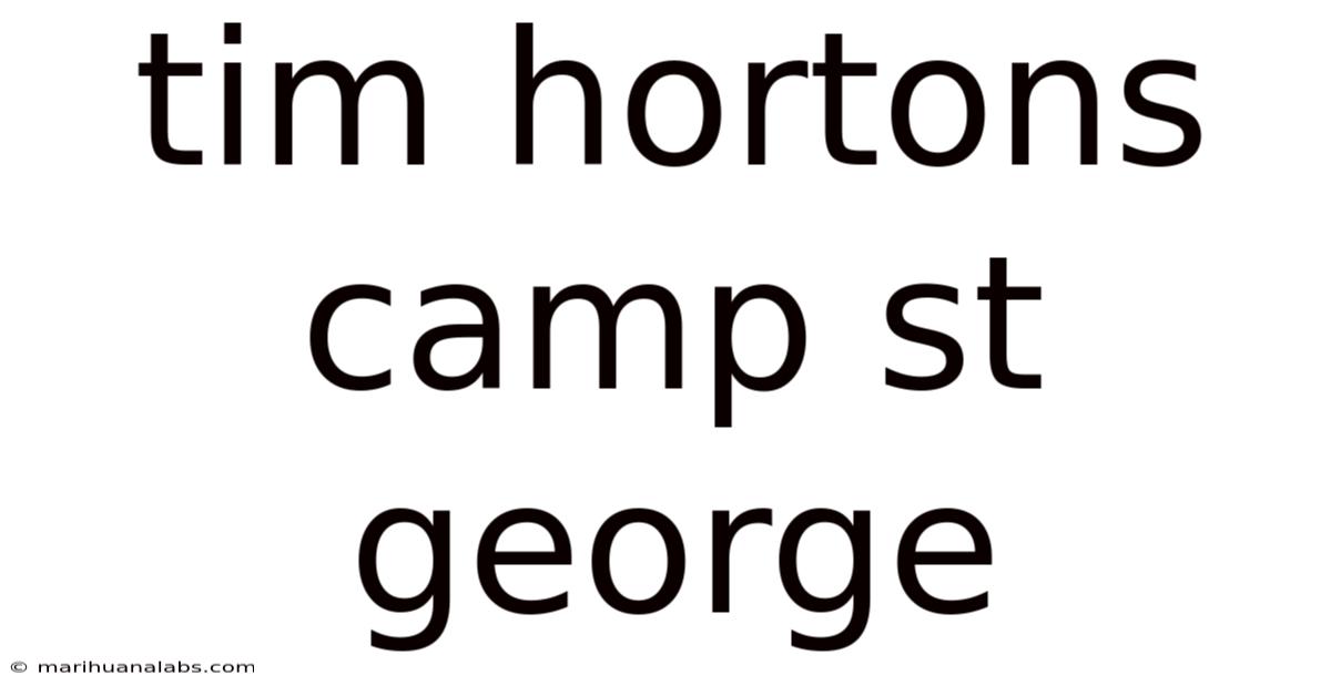 Tim Hortons Camp St George