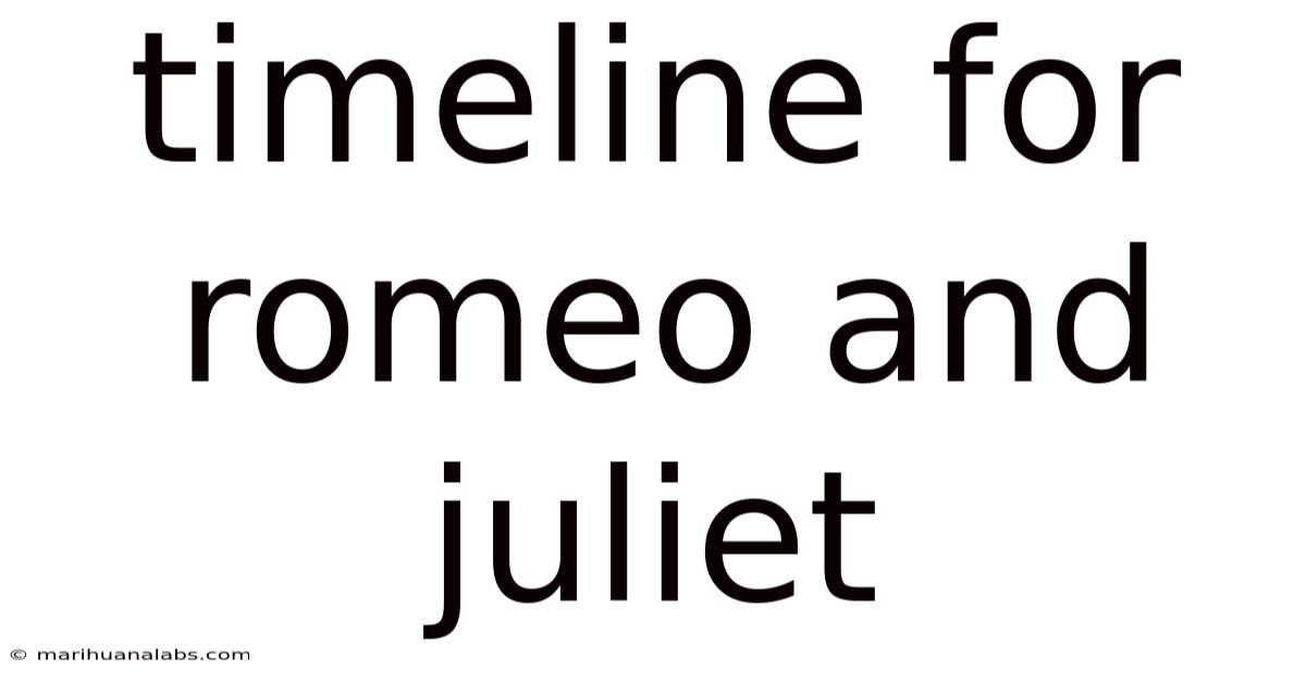 Timeline For Romeo And Juliet