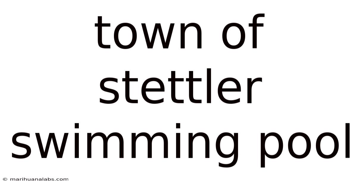 Town Of Stettler Swimming Pool