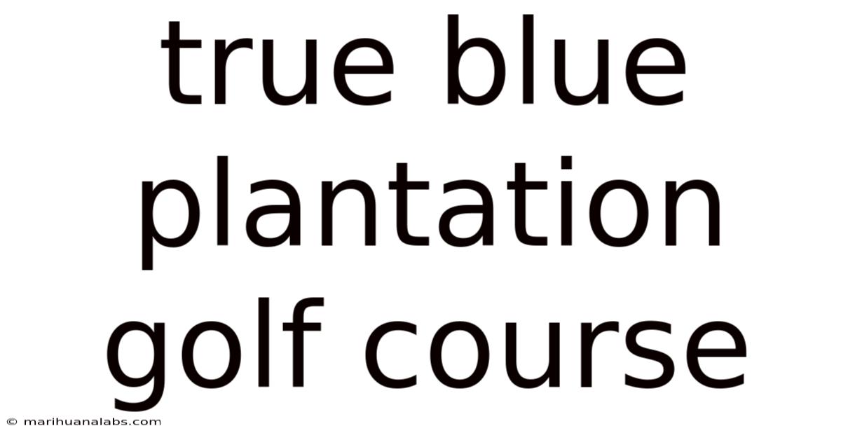 True Blue Plantation Golf Course