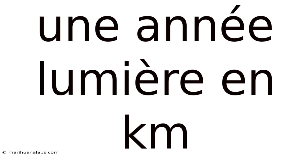 Une Année Lumière En Km