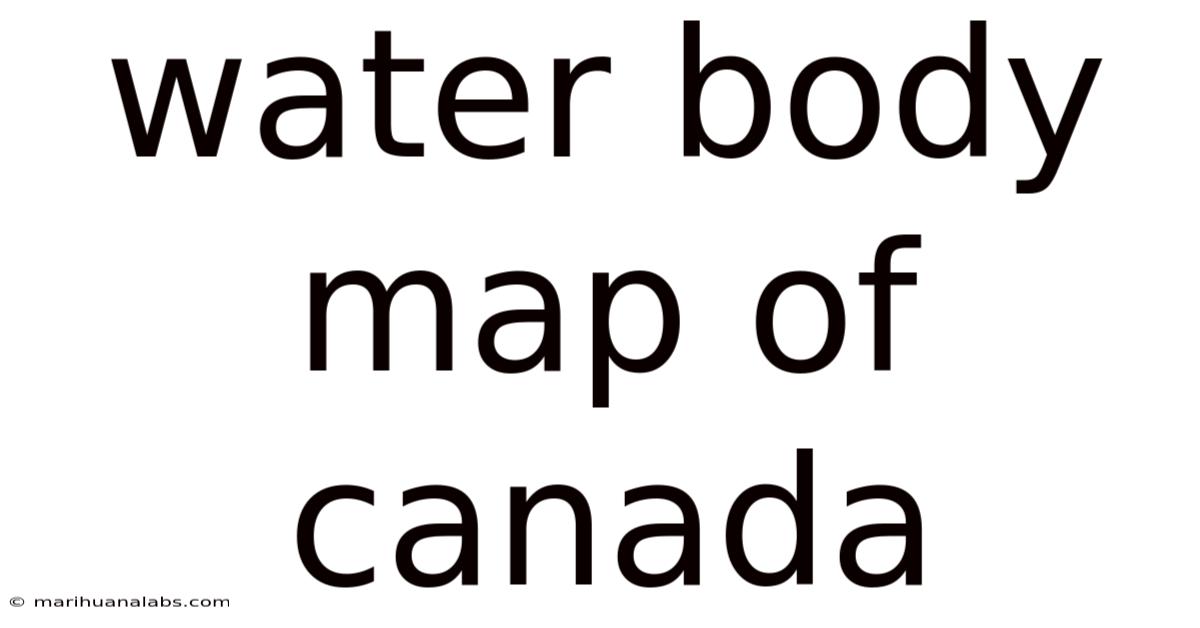 Water Body Map Of Canada