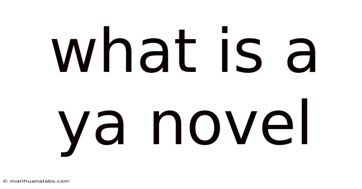 What Is A Ya Novel