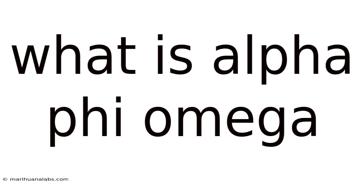 What Is Alpha Phi Omega