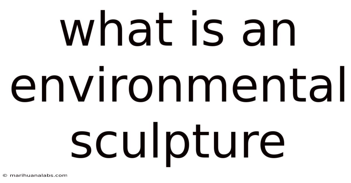 What Is An Environmental Sculpture