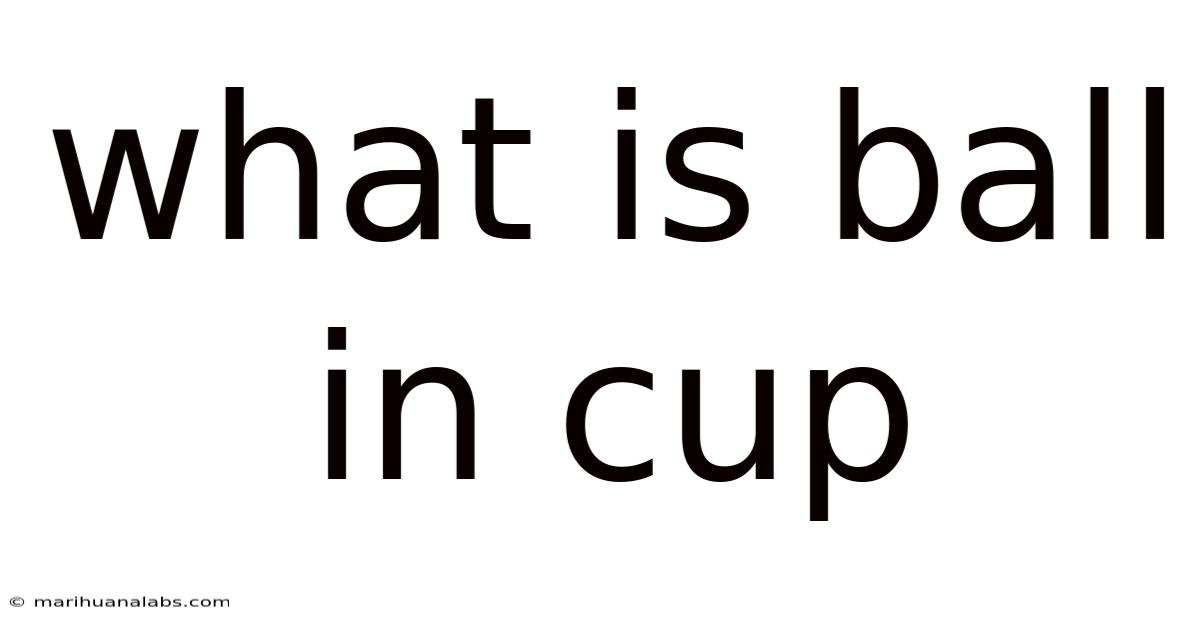 What Is Ball In Cup