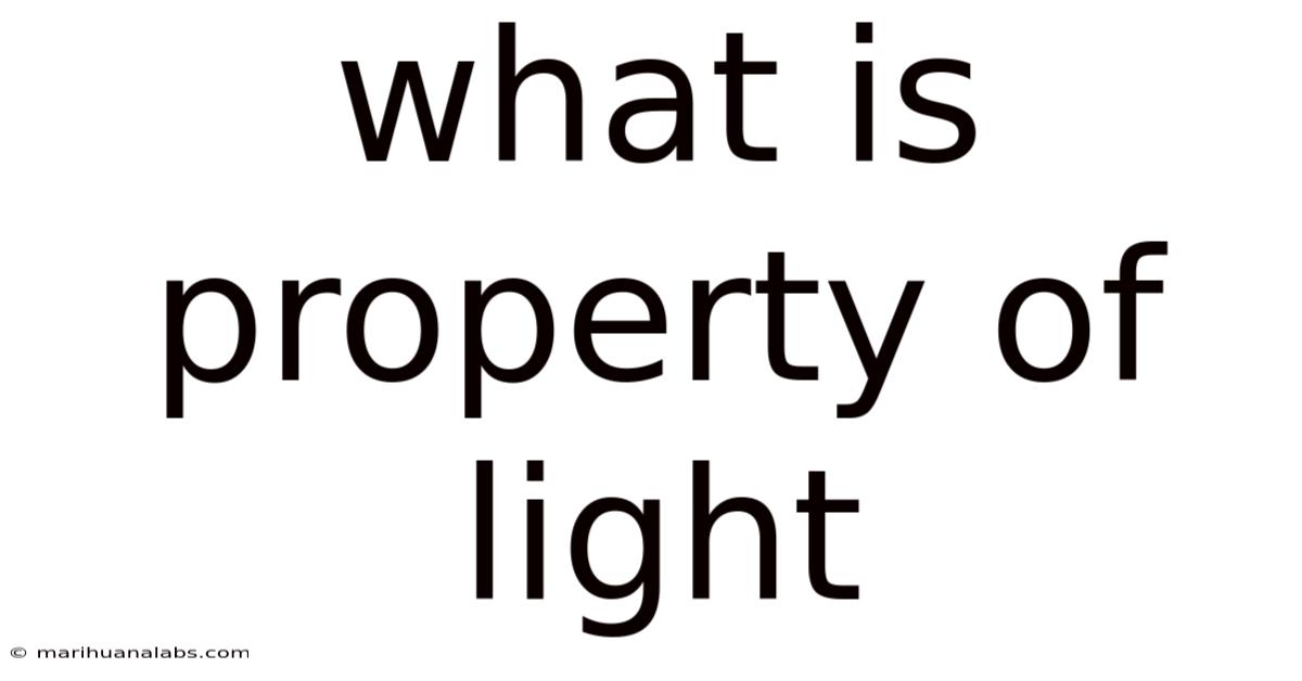 What Is Property Of Light