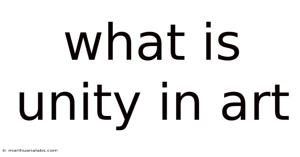 What Is Unity In Art