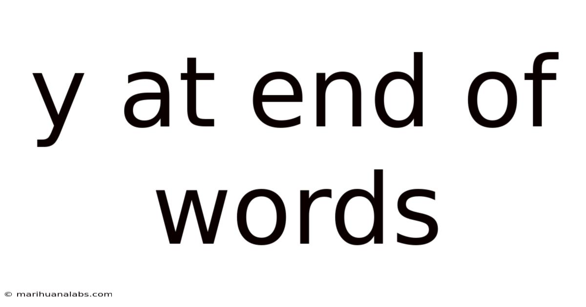 Y At End Of Words